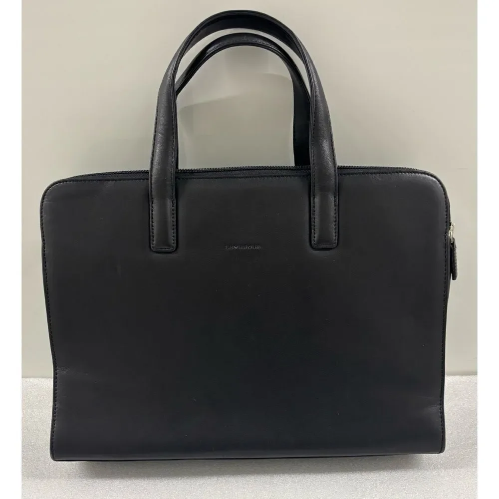 Levenger Everyday Black Laptop Bag with Handles
